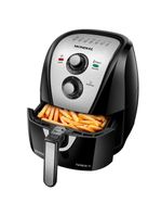 Fritadeira elétrica sem Óleo air fryer mondial afn40bi family inox 4l preta/inox