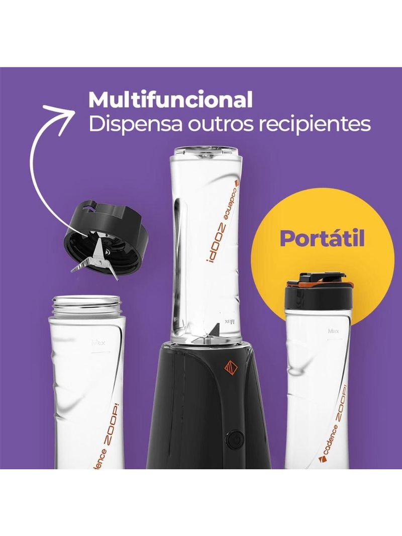 Blender cadence zoo contrast bld701 600w 2 jarras bpa free desmontável