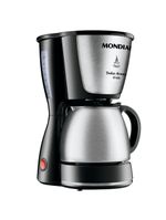 Cafeteira elétrica mondial dolce arome thermo inox c-34 15 xícaras – preta e inox