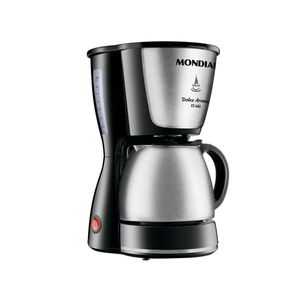 Cafeteira elétrica mondial dolce arome thermo inox c-34 15 xícaras – preta e inox