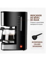 Cafeteira elétrica mondial dolce arome vidro c-43-20x-si 20 xícaras 550w – preto/inox