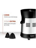 Extrator de frutas mondial turbo premium e-10 250w bivolt - preto