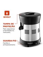 Extrator de frutas mondial turbo premium e-10 250w bivolt - preto