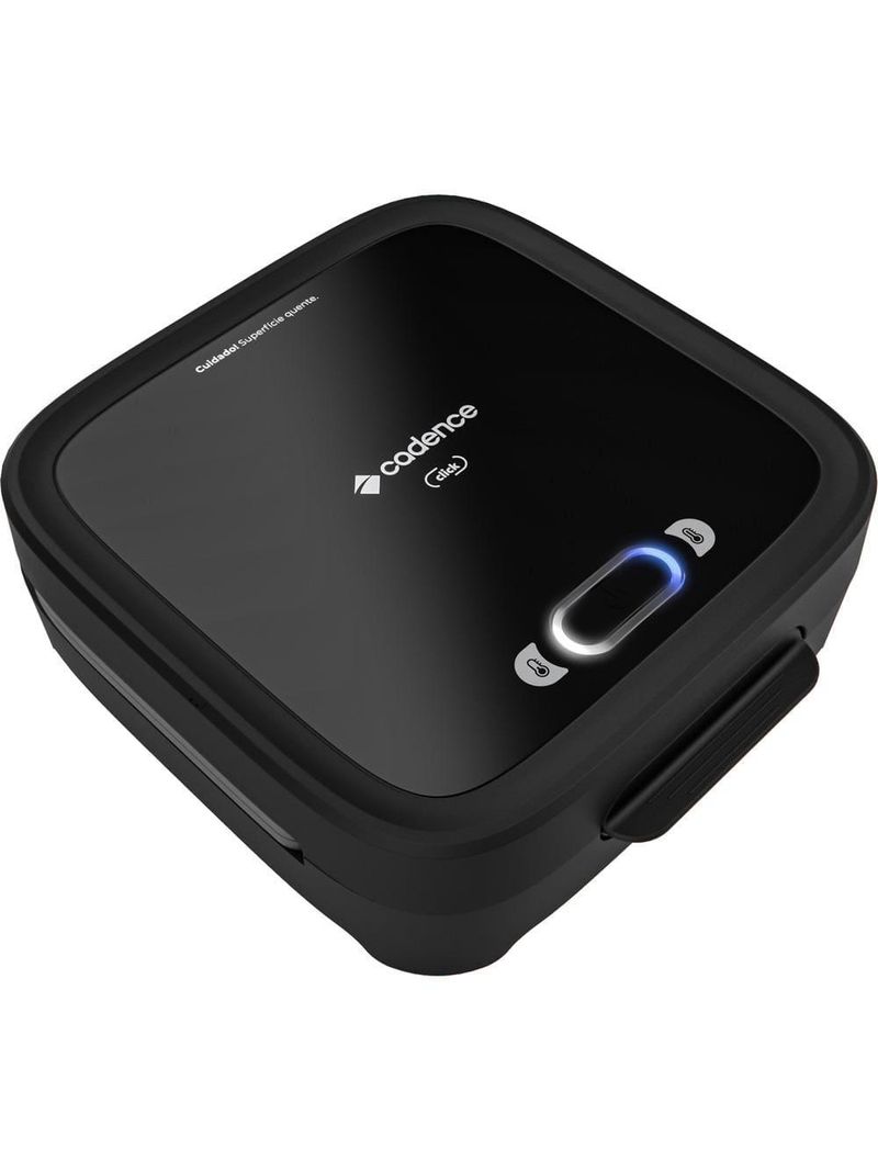 Sanduicheira elétrica cadence click 750w com botão liga e desliga - san400