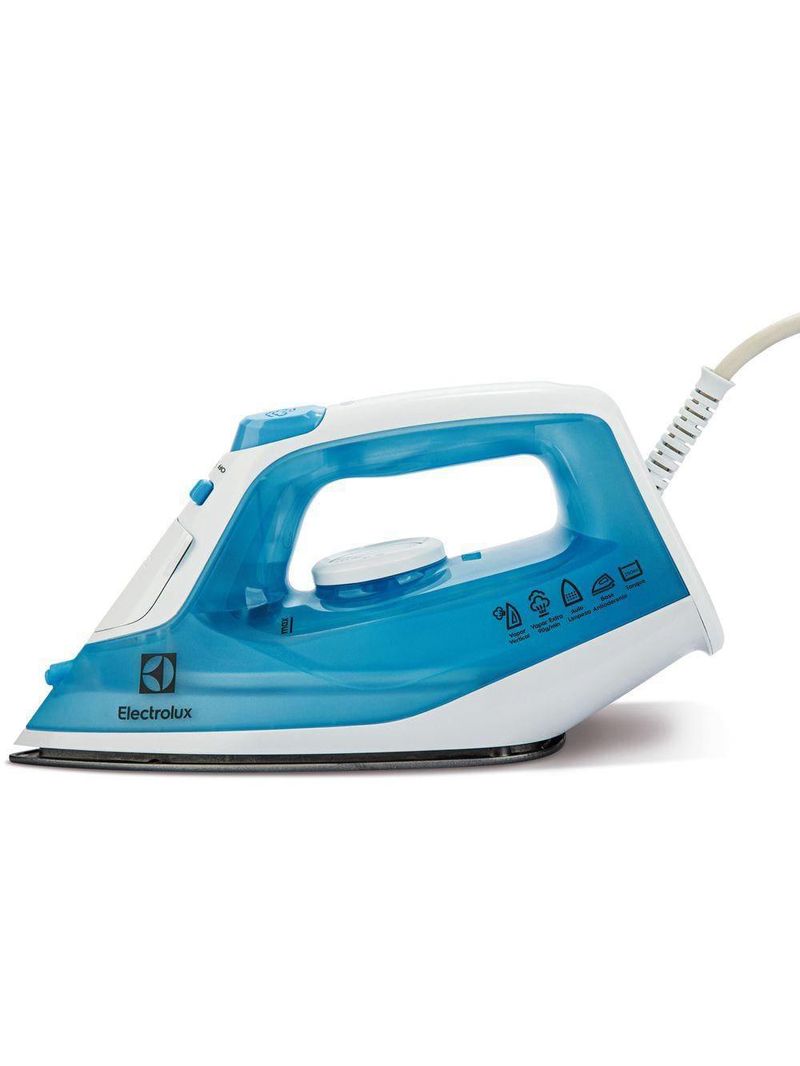 Ferro de passar a vapor base antiaderente com spray electrolux easyline sie60 azul