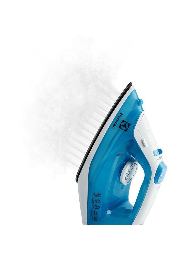 Ferro de passar a vapor base antiaderente com spray electrolux easyline sie60 azul
