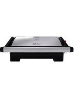 Mini grill elétrico oster ogrl230 2 em 1 com abertura 180° - inox