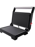 Mini grill elétrico oster ogrl230 2 em 1 com abertura 180° - inox