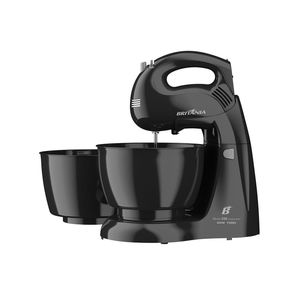 Batedeira britânia pérola 550 turbo com 4 velocidades e 2 tigelas – preta