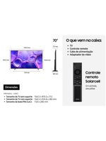 Smart tv 70" 4k uhd samsung un70u8500 crystal gaming hub