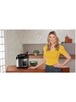 Panela elétrica de arroz electrolux efficient erc20 por rita lobo com trava de segurança 3,5l – inox e preta