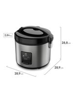 Panela elétrica de arroz electrolux efficient erc20 por rita lobo com trava de segurança 3,5l – inox e preta