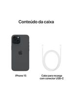 Apple iphone 15 128gb 6,1" 48mp preto