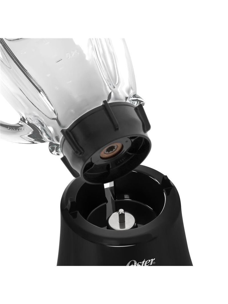 Liquidificador oster super chef preto com copo de vidro 750w e 8 velocidades