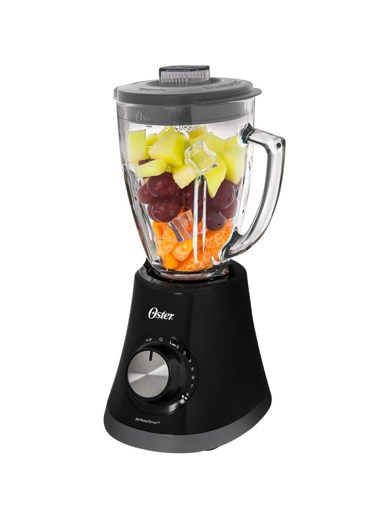 Liquidificador oster super chef preto com copo de vidro 750w e 8 velocidades
