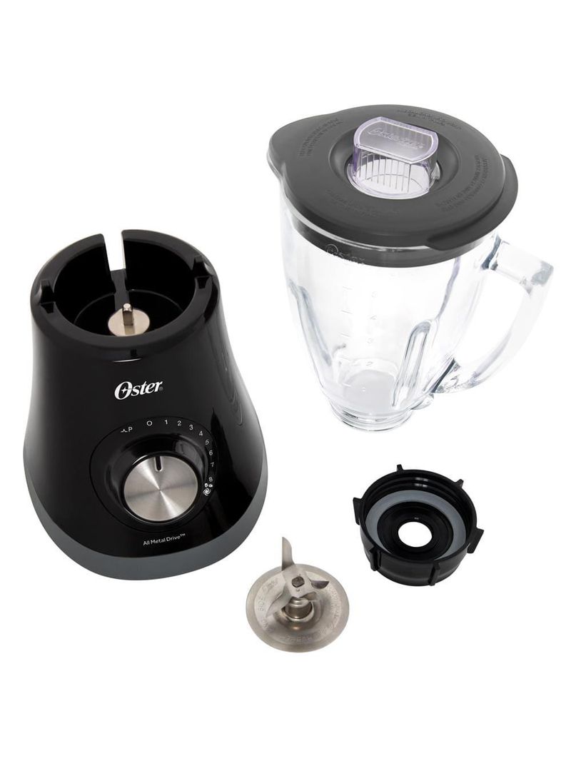 Liquidificador oster super chef preto com copo de vidro 750w e 8 velocidades