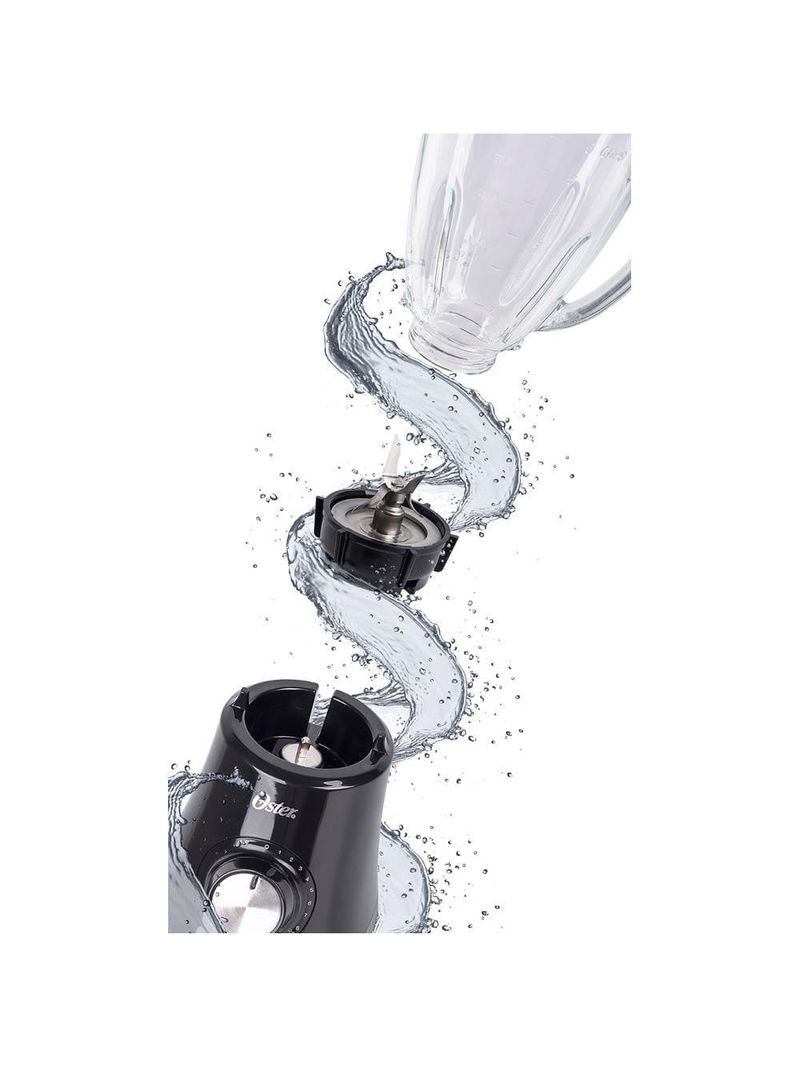 Liquidificador oster super chef preto com copo de vidro 750w e 8 velocidades