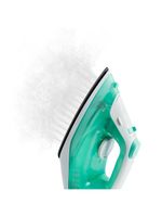 Ferro de passar a vapor base cerâmica com spray electrolux easyline sie70 verde