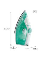 Ferro de passar a vapor base cerâmica com spray electrolux easyline sie70 verde