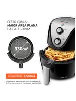 Fritadeira elétrica sem Óleo air fryer mondial af-30 family inox iv 3,5l – preta
