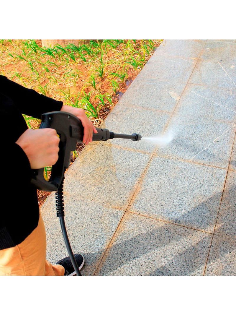 Lavadora de alta pressão karcher k4 1885psi 1700w com pistola e mangueira de 6 metros - preta/amarela