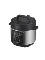 Panela De Pressão Elétrica Midea 4 Litros Mecânica Preta E Inox PPM41 110V