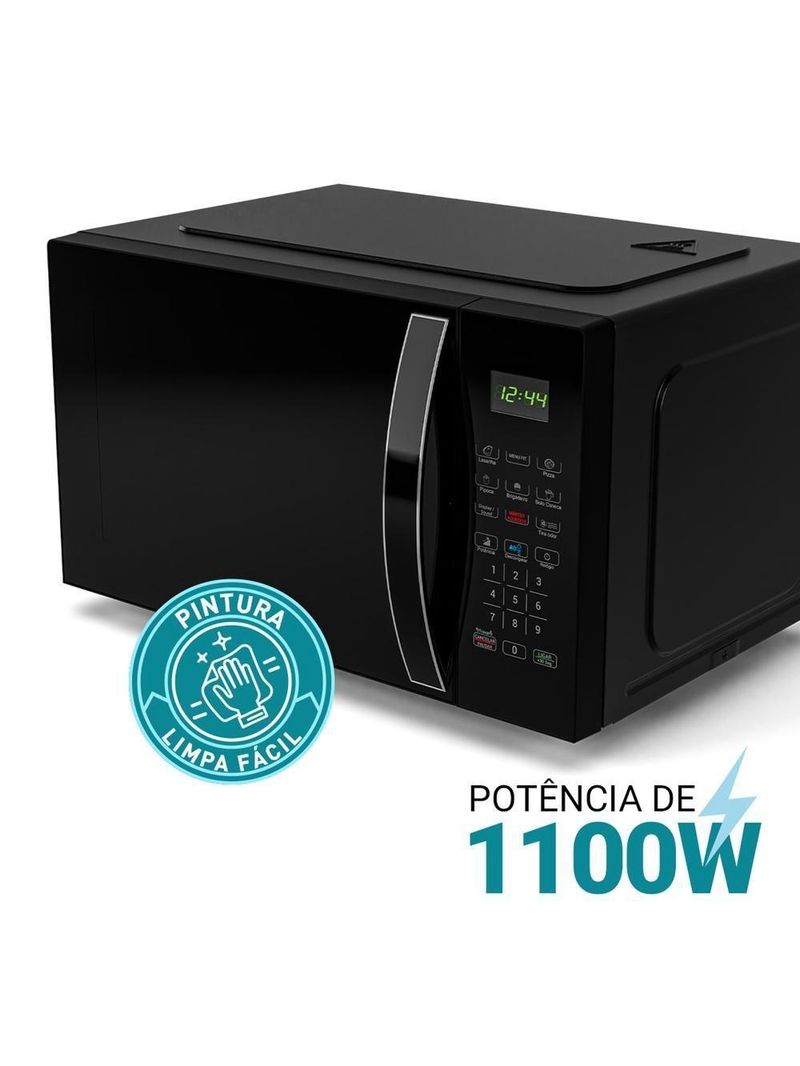 Micro-ondas Philco 28 Litros Limpa Fácil 1100W Preto PMO30P 110V