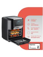 Fritadeira Elétrica Air Fryer Oven HQ 12 Litros 1700W Preto RA 015 110V