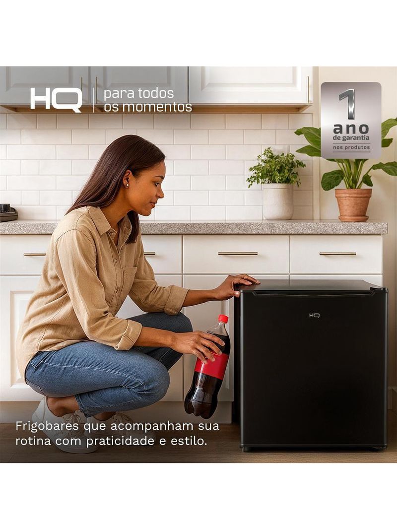 Frigobar HQ 50 Litros Preto HQ-50FB 220V