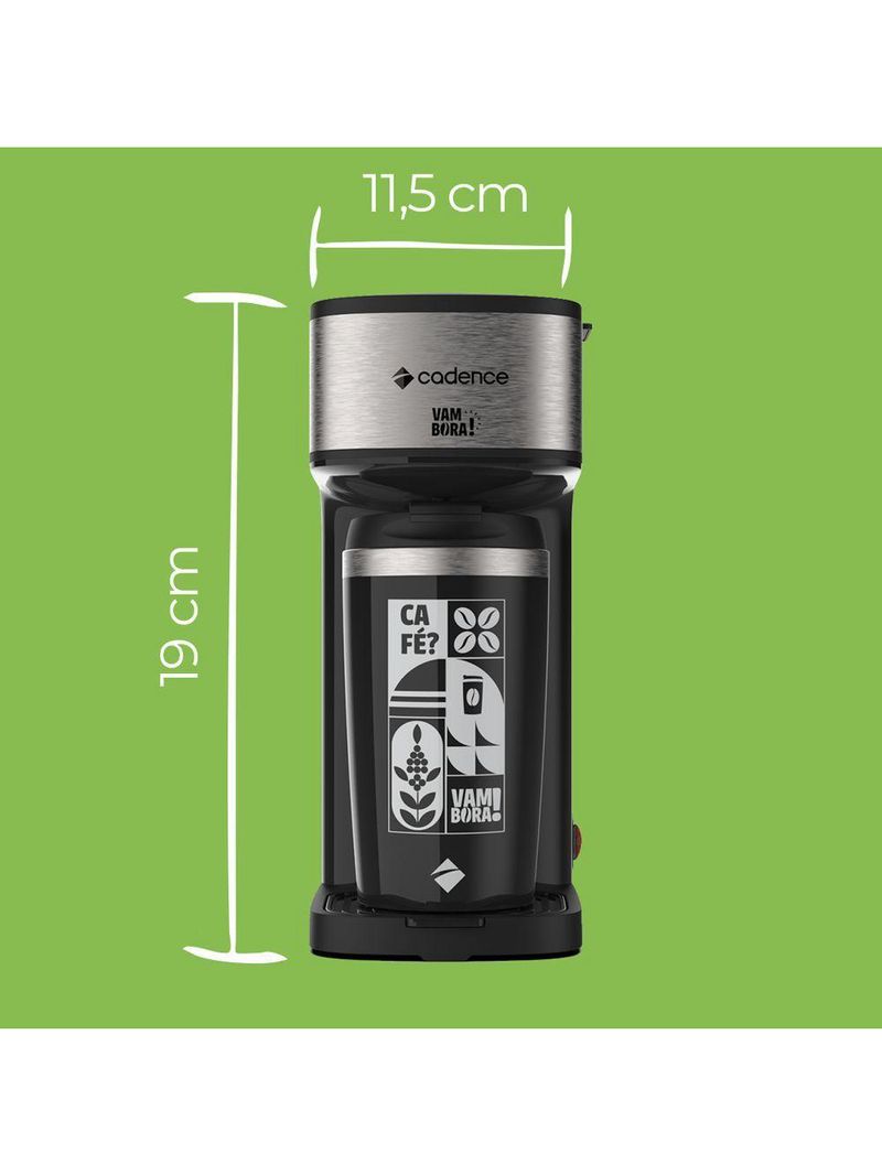 Cafeteira Elétrica Cadence Vambora Com Copo Térmico 110V