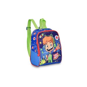 Lancheira Térmica Escolar Gato Galactico Azul E Verde