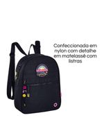 Mochila De Costas Infantil Luluca Love Preta Semax