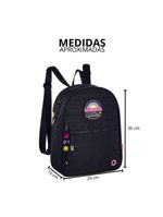 Mochila De Costas Infantil Luluca Love Preta Semax