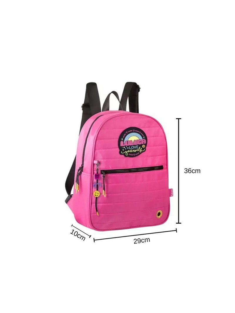 Mochila De Costas Infantil Luluca Love Pink Semax