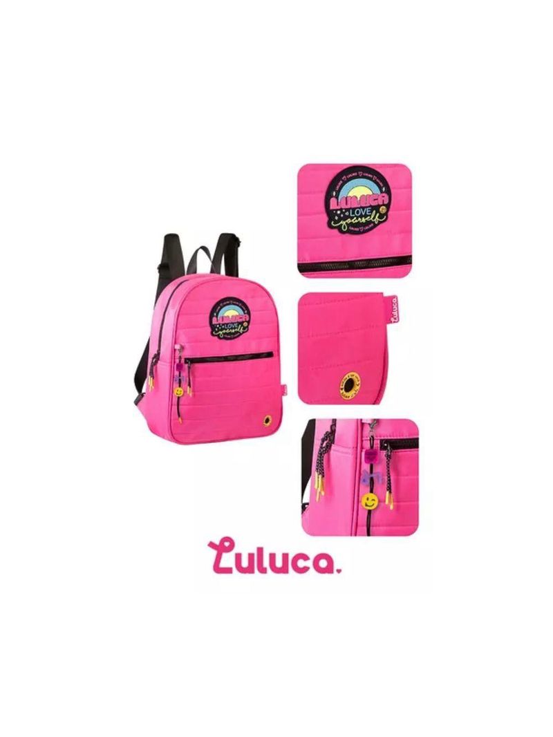 Mochila De Costas Infantil Luluca Love Pink Semax