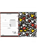 Caderno Argolado Colegial Sem Lombo Mickey Mouse 120 Folhas Foroni