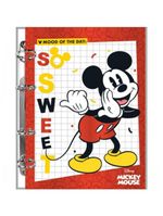 Caderno Argolado Colegial Sem Lombo Mickey Mouse 120 Folhas Foroni