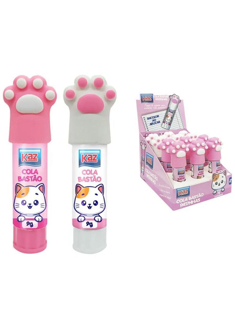 Cola Escolar Bastão Patinhas - Pets - 9g - Kz5017 - Kaz