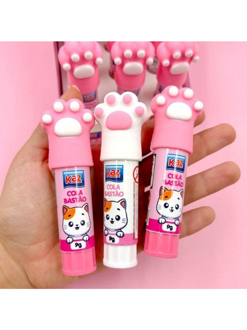 Cola Escolar Bastão Patinhas - Pets - 9g - Kz5017 - Kaz