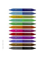 Caneta Hidrográfica Dual Color 24 Cores Aroma - Kz239 - Kaz