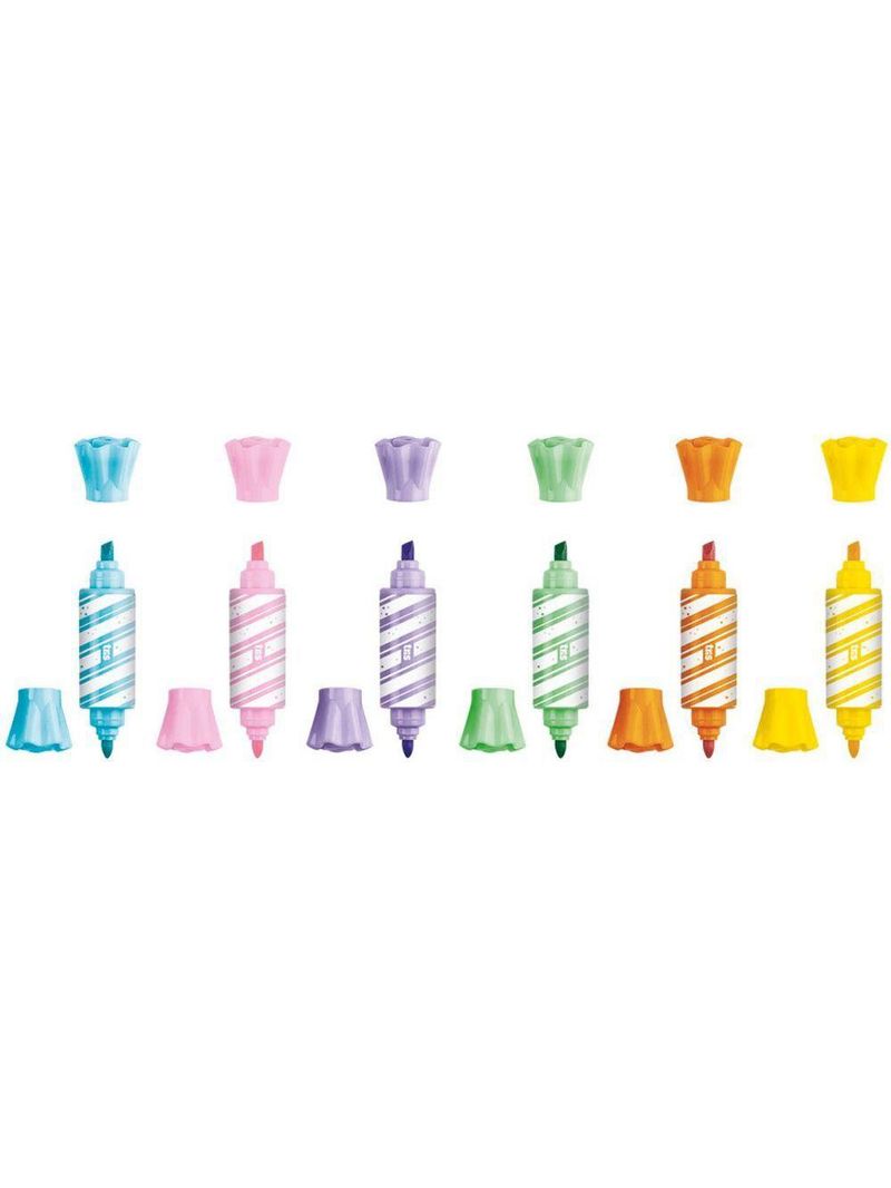 Marca Texto Mini Holic Balinha Ponta Dupla 3 Unidades - Tris