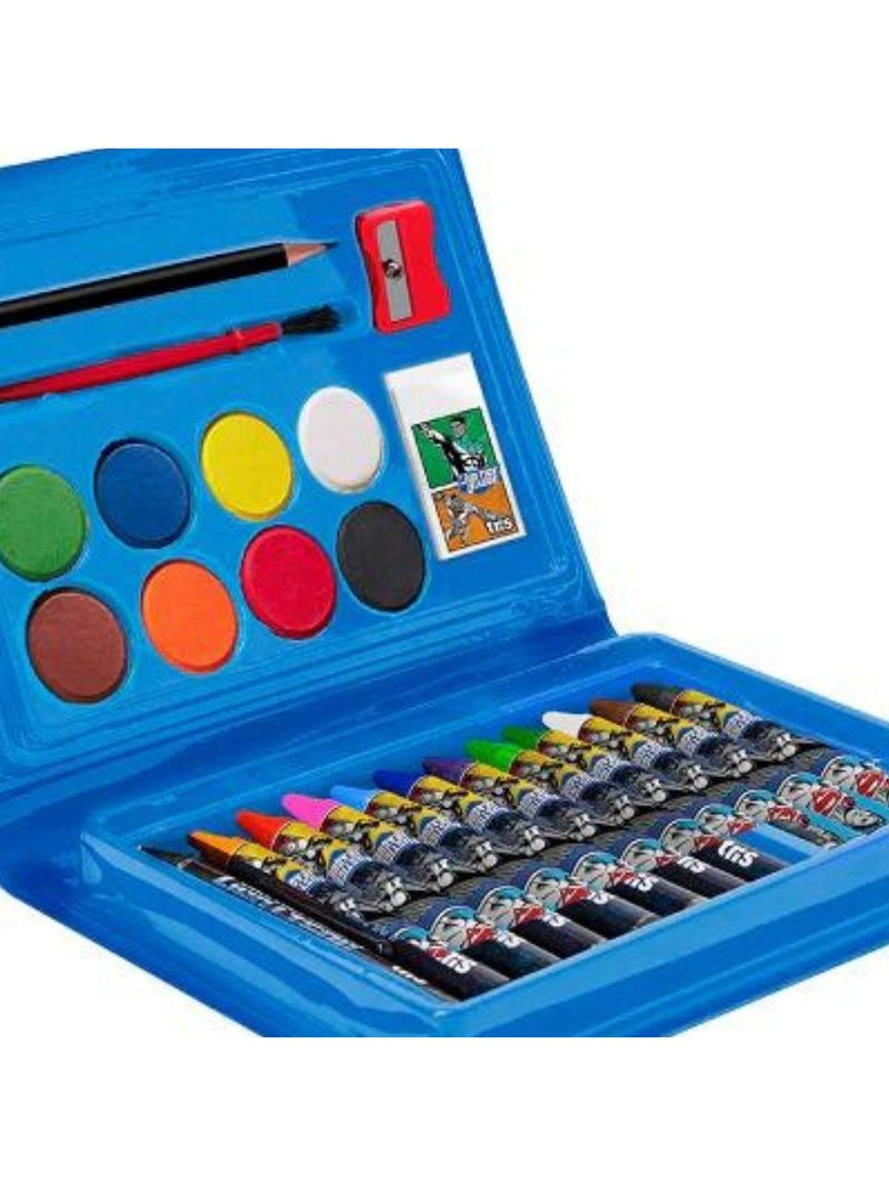 Maleta Artística - Liga Da Justica - Dc - 24 Peças - Tris