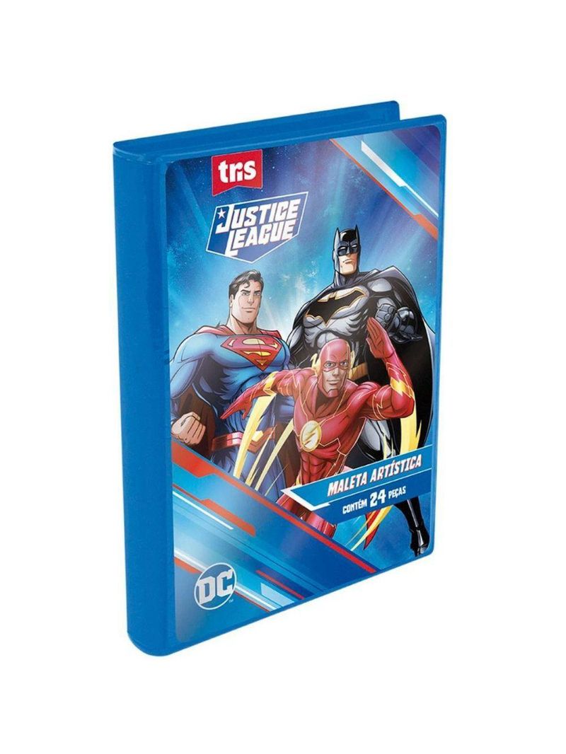 Maleta Artística - Liga Da Justica - Dc - 24 Peças - Tris