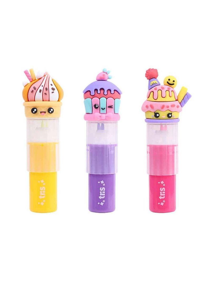 Marca Texto Com Carimbo Doçura Docinhos Tris Rosa