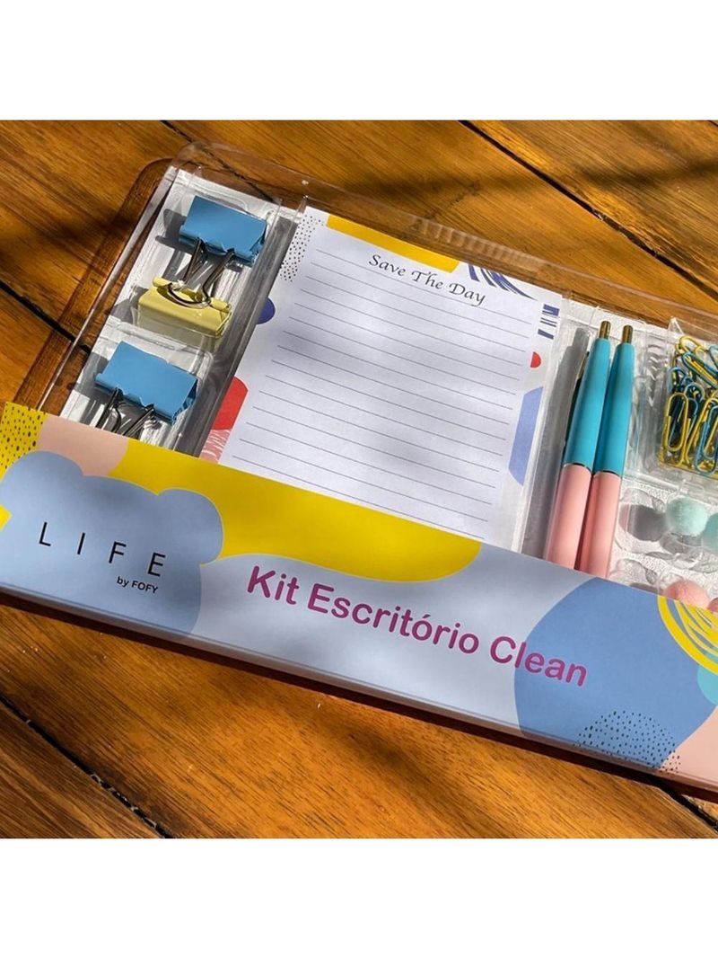 Kit Organizador De Escritório Clean Com 36 Peças Fofy