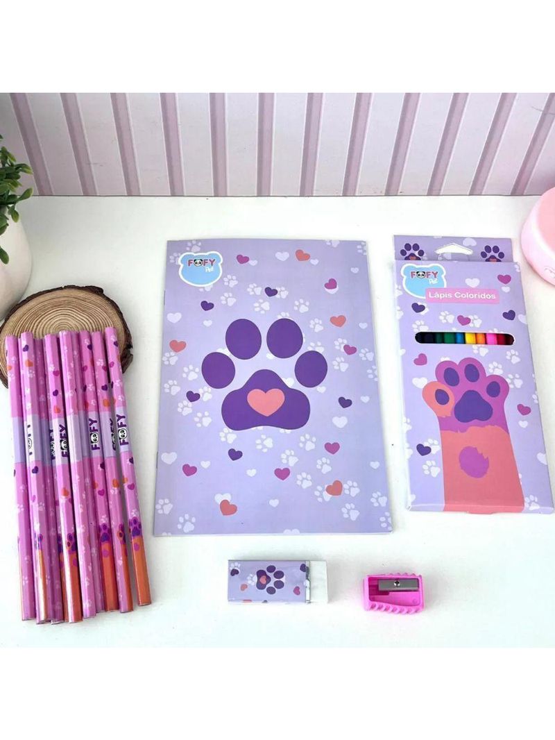 Kit Desenho Artístico Infantil Patinhas Com 27 Peças Fofy