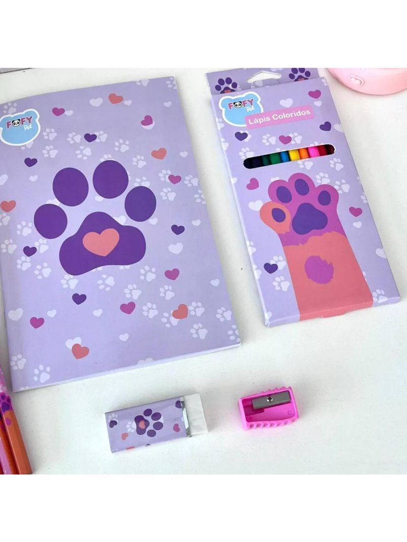 Kit Desenho Artístico Infantil Patinhas Com 27 Peças Fofy