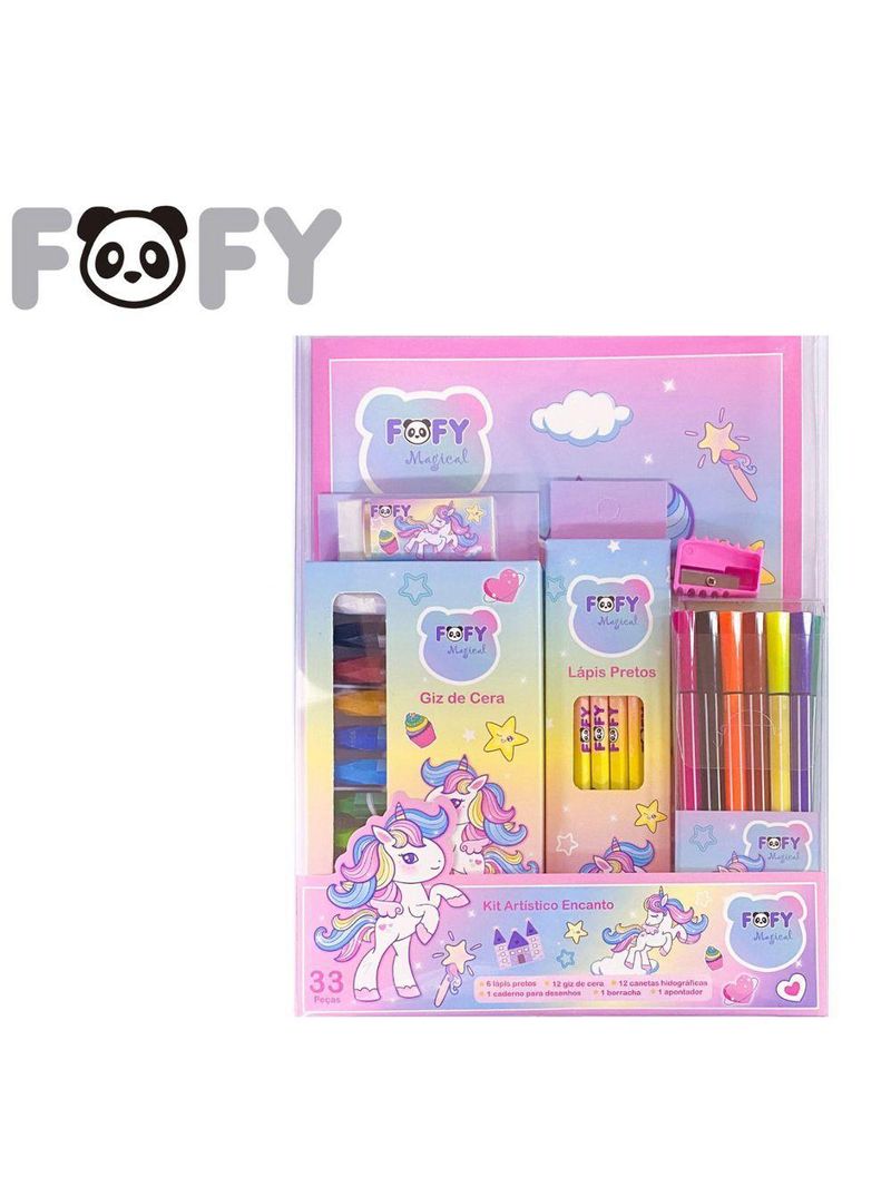 Kit Desenho Artístico Infantil Encanto Com 33 Peças Fofy