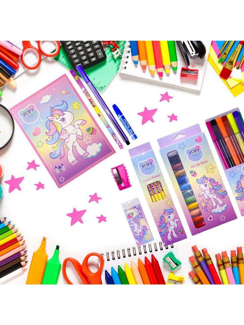 Kit Desenho Artístico Infantil Encanto Com 33 Peças Fofy