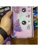 Estojo Escolar Miau Lilás Com Orelhas Gatinha Ff9022 - Fofy